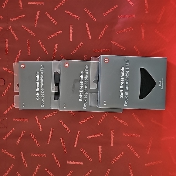 * NWT Set of 3 SMALL Lululemon Bikini SMALL Bundle in BLACK Soft Breathable - Picture 3 of 6